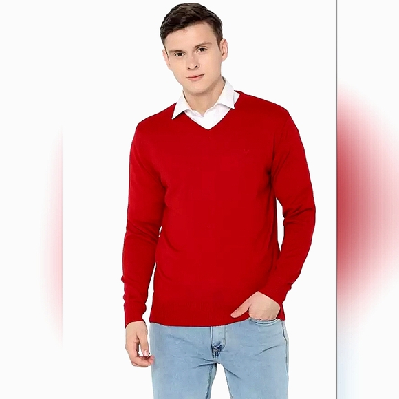 Allen Solly Other - 🆕️ Red Allen Solly 100% Merino Wool Sweater